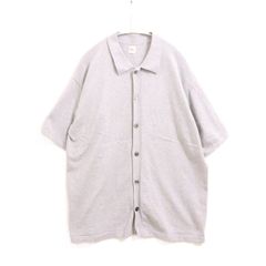 【中古A】Ron Herman California ロンハーマンカリフォルニア S メンズ 半袖ニットシャツ グレー ビッグシルエット 3920800016 中古A 古着