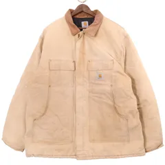 90年代 Carhartt カーハート トラディショナルジャケット ワーク ベージュ (メンズ 2XL相当) 中古 古着 A1075