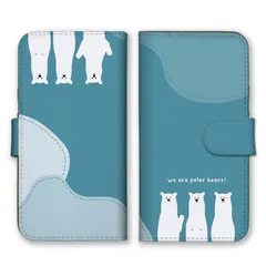 iPhone11Pro ケース 手帳型 アイフォン11 プロ スマホケース 携帯ケース しろくま シロクマ 白熊 動物 北欧柄 かわいい ペールカラー おしゃれ 大人可愛い  スマホカバー カラー08