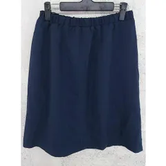 ◇ ●新品● INED イネド タグ付き 膝丈 フレア スカート 9 ネイビー *  【1002796961588】