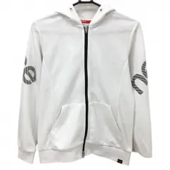 ニューバランスゴルフ ジップパーカー 白 袖ロゴプリント ジャケット レディース 1(M) ゴルフウェア New Balance