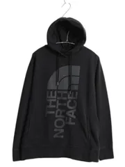 【お得なクーポン配布中!】 ノースフェイス プリント スウェット フード パーカー レディース XL / アウトドア プルオーバー 裏起毛 トレーナー 大きいサイズ ブラック