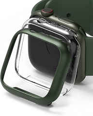 [2個入り]【Ringke】Apple Watch 8 / 7 41mm 用 ケース 保護 超薄型 カバー アップルウォッチ ケース Slim (Clear & Deep Green) ::53419