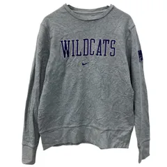 NIKE プリントスウェット トレーナーM グレー パープル NIKE プルオーバー ビッグプリント アームプリント スポーティ 冬物 a709-6782