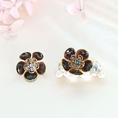 ✨ 新作 NEW ✨ 濃 茶 梅  イヤーカフ ✨ イヤリング or ピアス