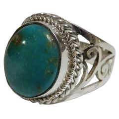 vintage turquoise ring TM 刻印 - メルカリ