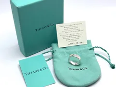 a022 Tiffany&Co. 美品　ティファニー　リターントゥ　ナロー　2P ダイヤモンド　リング　Ag シルバー　925 ダイヤ　約9号