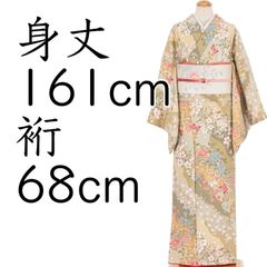 華やか牡丹唐草小紋 正絹着物 正絹 小紋 袷 牡丹 牡丹唐草 - メルカリ