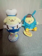 MR-00374 サンリオ ポムポムプリン 雨合羽マスコット　マリンマスコット　ポムポムプリンカフェ　タグ付き未使用