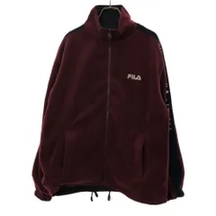 フィラ 90s リバーシブル 長袖 ジップジャケット S ネイビー×ボルドー FILA オールド ヴィンテージ メンズ 古着 【240203】