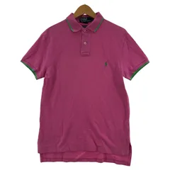 POLO RALPH LAUREN ポロラルフローレン ワンポイント刺繡ポロシャツ sizeS/ピンク×グリーン