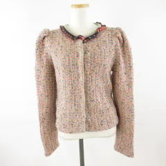 ジルバイジルスチュアート JILL by JILLSTUART ニットジャケット カーディガン 長袖 ベージュ オレンジ M *T351のサムネイル
