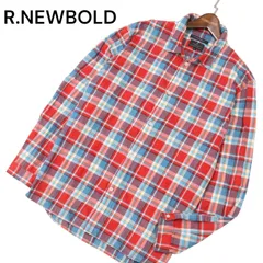 R.NEWBOLD ポールスミス 通年★ チェック 長袖 シャツ Sz.XL メンズ 大きいサイズ