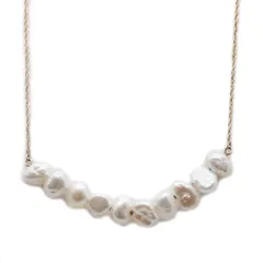 【天白】ジュエリー ネックレス パール K10 ピンクゴールド シンプル レディース 46cm 可愛い