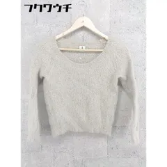 ◇ Adam et Rope' qualite 4 アダムエロペ モヘヤ混 長袖 ニット セーター サイズ38 グレー系 レディース 【中古】 【1002802551499】