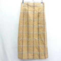 ◇ AG by aquagirl チェック柄 膝丈 タイト スカート サイズM キャメルブラウン系 レディース E  【1408060040971】