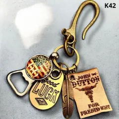 ストリート 古着 ウォレットチェーン アメカジ キーリング カラビナ K42