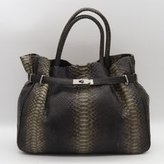 D525/新品 Verdeveleno カイマン パイソンバッグ ハンドバッグ - メルカリ