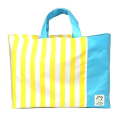 [HOPPE] 撥水レッスンバッグ イエローストライプ 入園 入学 グッズ 準備 通園 通学 スイミングバッグ 水泳かばん ビーチバッグ 手さげかばん 1のサムネイル