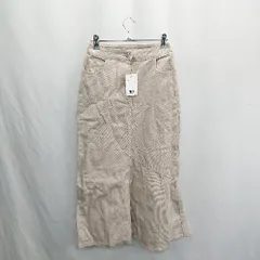 ◇ Θ◎●未使用● moment＋ コットン100% ロング マーメイド デニムスカート サイズM ベージュ レディース E  【1502180011153】