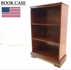 【アメリカ家具】本棚  3段 ブックシェルフ ブックケース オープンラック アンティーク ビンテージ (240) AD24AK-2