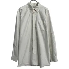 L.L.Bean 長袖 無地シャツ 17 XL～ ホワイト エルエルビーン ボタンダウン ビッグサイズ 胸ポケット 古着卸 アメリカ仕入 a703-5712