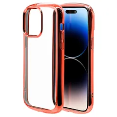 iPhone14 Pro Max ケース カバー ソフトケース TPU 耐衝撃吸収 強い 頑丈 クリア 透明 メタルフレーム ストラップホール VANILLA PACK CURVE ローズゴールド アイフォン14プロマックス スマホケース ラスタバナナ