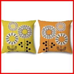 【速発送】S クッションカバー 50×50 cm 北欧 2枚セット おしゃれ 可愛い 柄 亜麻 リネン ソファー用クッションカバー ソファ背当て 装飾枕カバー 座布団カバー 50×50