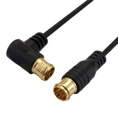 【在庫処分】HAT30-108LPBK L字差込式/差込式コネクタ ブラック 対応】 【4K8K放送(3224MHz)/BS/CS/地デジ/CATV 3m S-2.5C-FB同軸 極細アンテナケーブル ホーリック