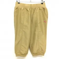 【超美品】プーマ 半端丈パンツ ベージュ ウエスト・裾ゴム  レディース 70/O ゴルフウェア PUMA