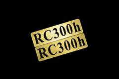 EEE-919-1 RC300h 金黒 アクリル2層 ステッカー レクサス Fスポーツ FRD モデリスタ WALD カスタム 前期 後期 2枚1セット