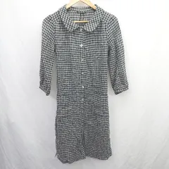 ◇ ◎ ⊆ JOURNAL STANDARD ギンガムチェック柄 ロング丈 長袖 シャツ サイズ表記なし ブラック グレー レディース E  【1503040001413】