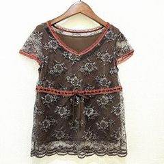 #snc 긴자 매기 긴자 매기 MAGGY TOKYO 컷소우 40 차 오렌지 반소매 레이스 라메 메쉬 레이디스 [906782]