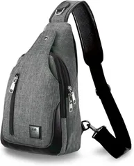 C two Q ショルダーバッグ ボディバッグ 斜めがけ 軽量 防水 大容量 メンズ レディース 2.グレー( 102.グレー(USB無し）)