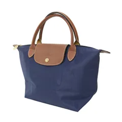 LONGCHAMP ロンシャン バッグ ネイビー 紺 / ル プリアージュ トップハンドルバッグ S / LE PLIAGE  トートバッグ ハンドバッグ ナイロン / 鞄 カバン / フランス製【レディース】【中古】