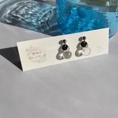 鈴丸ビーズ　ピアス　シンプル　ステンレス