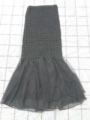 ◇ Θ リップサービス シアー ロング ギャザー ギャザーシアースカート サイズ表記なし ブラック系 レディース E  【1508060021625】