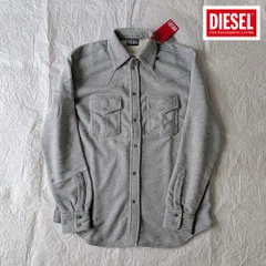 最終大処分特価！新品 DIESEL (ディーゼル) DIESEL スウェット長袖シャツ/ジャケット グレー S/M/L 【定価：31900円】