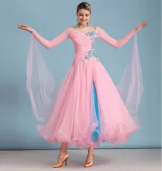 ストーン付きスタンダードドレス　発表会・競技会・ダンスパーティに最適♪