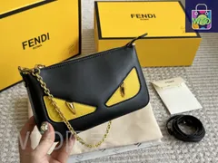 【今日特価】Fendi フェンディ ヴィンテージ ミニモンスター アームポーチ マージャンバッグ（20×12cm）-WTO輸入