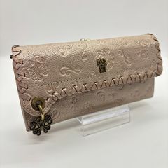 輝くバタフライ✨パープルレザー】 ANNA SUI アナスイ 三つ折り 輝くバタフライ✨パープルレザー】 ANNA SUI アナスイ 三つ折り