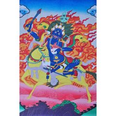 三*県様 掛軸/直観「不動明王図」絹本/桐箱入り - メルカリ