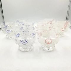 【まとめ買い対象外】アデリア　ADERIA　動物村　ルアーブルー　サンデーカップ　動物　ねずみ　コブタ　脚付き　２種類　１２個セット　まとめ売り　新品未使用