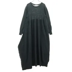 TOMORROWLAND トゥモローランド 長袖 アシンメトリー ロングワンピース F グレー レディース 古着