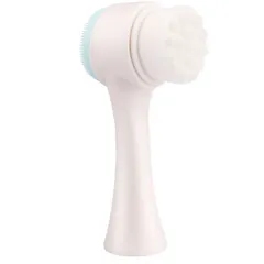 洗顔ブラシ スキンケア フェイスブラシ 洗顔器ブルー[定形外郵便、送料無料]mer005のサムネイル