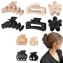 【10個パック＊2セット】 バンスクリップ ミディアム マットクロウクリップ ラージ 強力 ホールド 太くて細い髪用 ヘアスタイリングアクセサリー