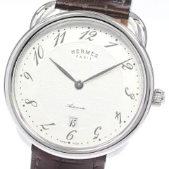 エルメス HERMES AR8.61aq アルソー デイト 自動巻き メンズ美品箱  