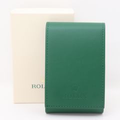 ITOTR53T1AUW 美品 ROLEX ロレックス ポーチ ノベルティ ケーズ ソフトケース 腕時計用 グリーン 緑色 ロゴ 王冠 マーク 箱 外箱