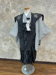 5歳男の子　七五三着物＋袴セット　ジャパンスタイル