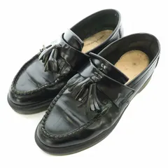 ドクターマーチン DR.MARTENS ADRIAN ローファー レザー 厚底 タッセル 装飾 UK6 25cm 黒 ブラック /BB